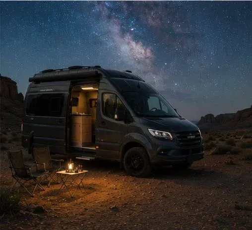 Gemütlicher Campervan-Innenausbau